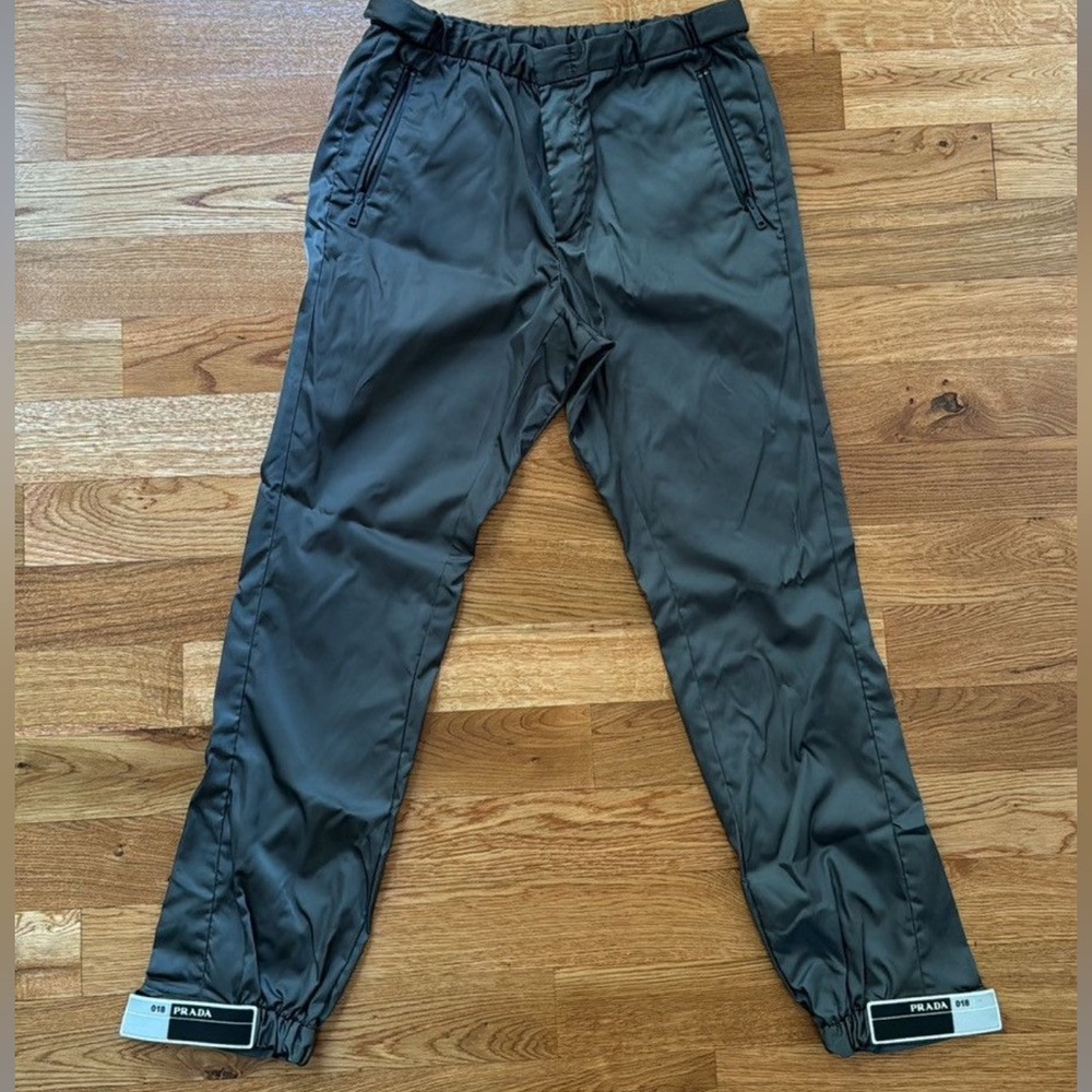 Prada Black Sweatpants with Elastic Cuffs